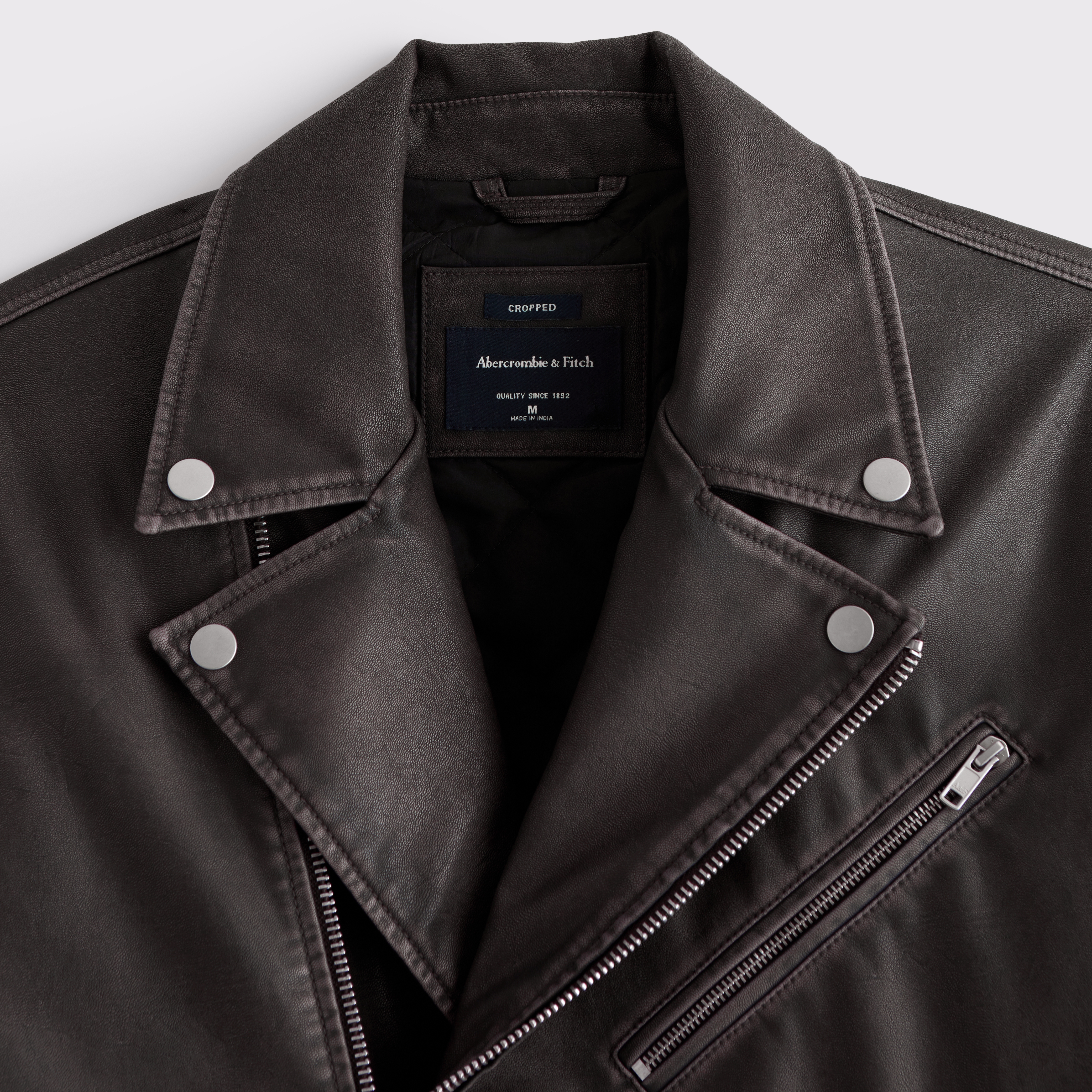 Abercrombie & fitch leather orders jacket