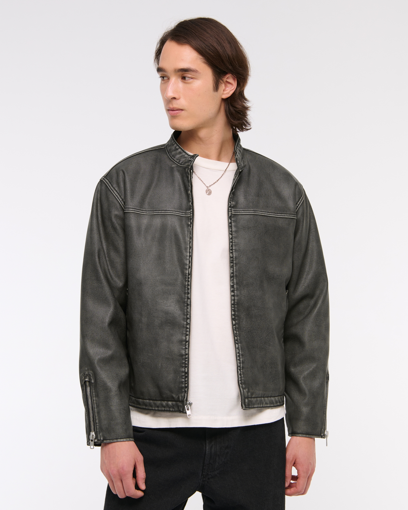 Abercrombie & Fitch McLaren Vegan Leather Racer Jacket | MainPlace