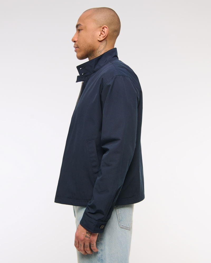 Cropped Mockneck Harrington Jacket