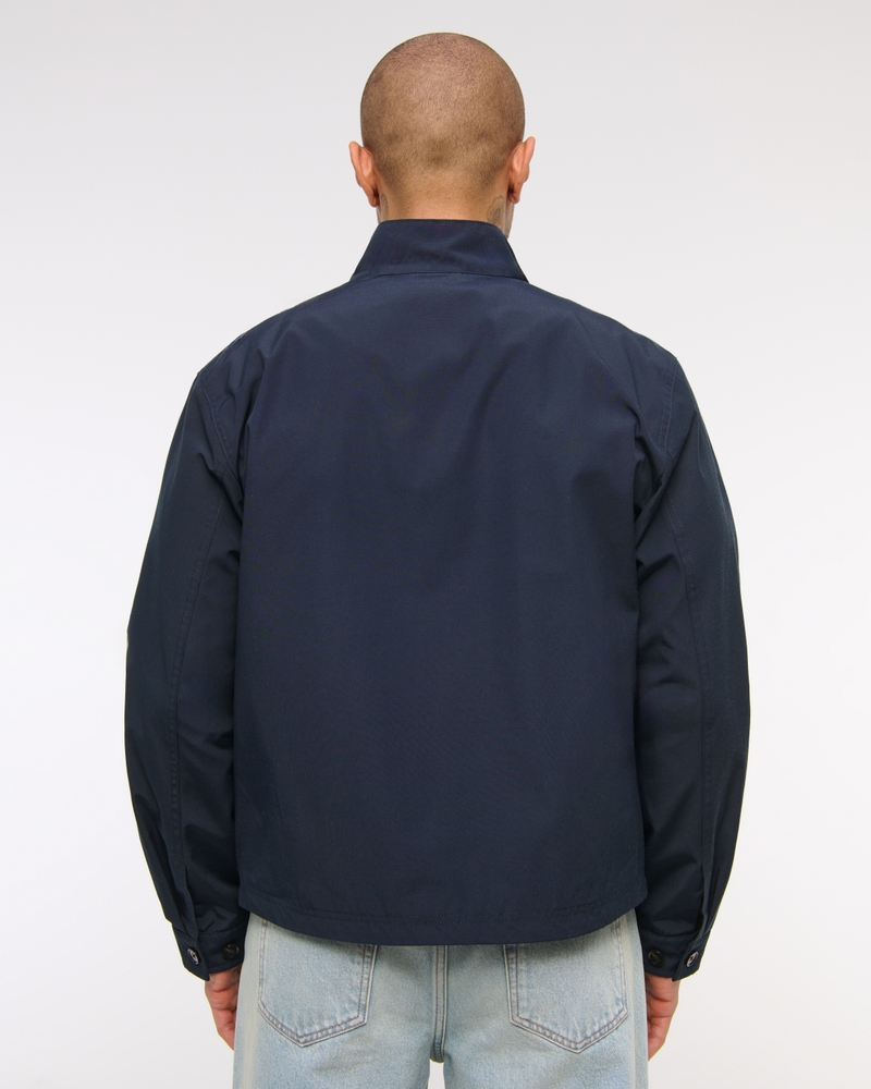 Cropped Mockneck Harrington Jacket