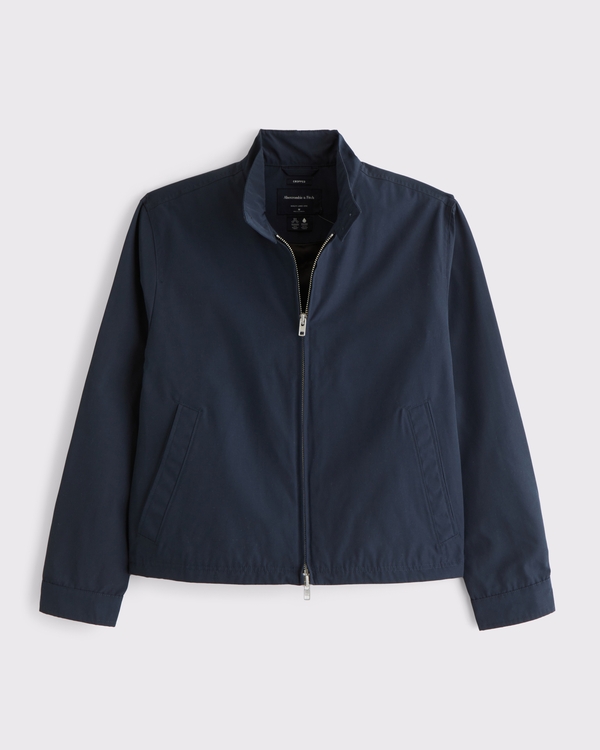Cropped harrington-jack met opstaande kraag, Diep Marineblauw view 1