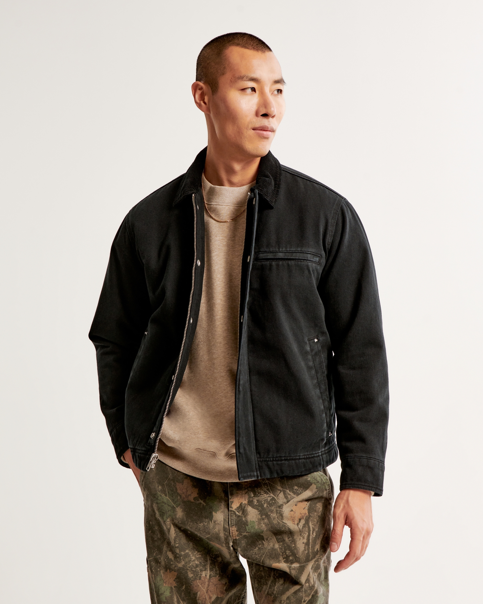 Sherpa-Lined Workwear Jacket