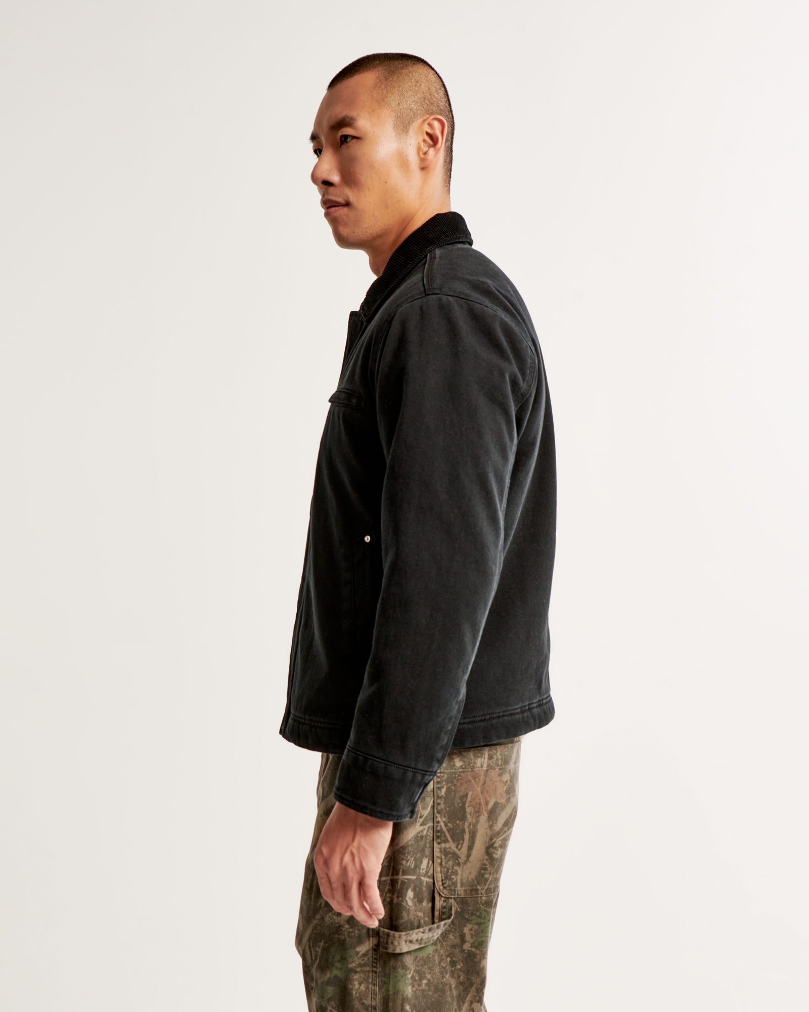 Sherpa-Lined Workwear Jacket