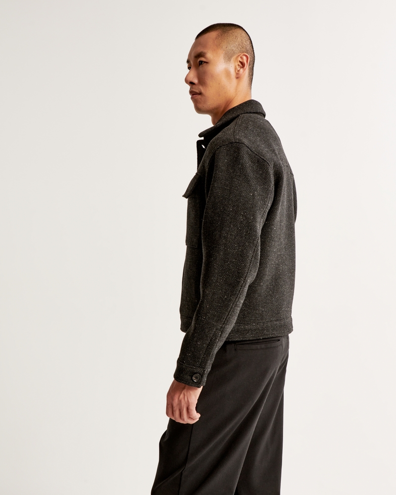 Herren Kurz geschnittene, elegante Truckerjacke | Herren Mäntel 