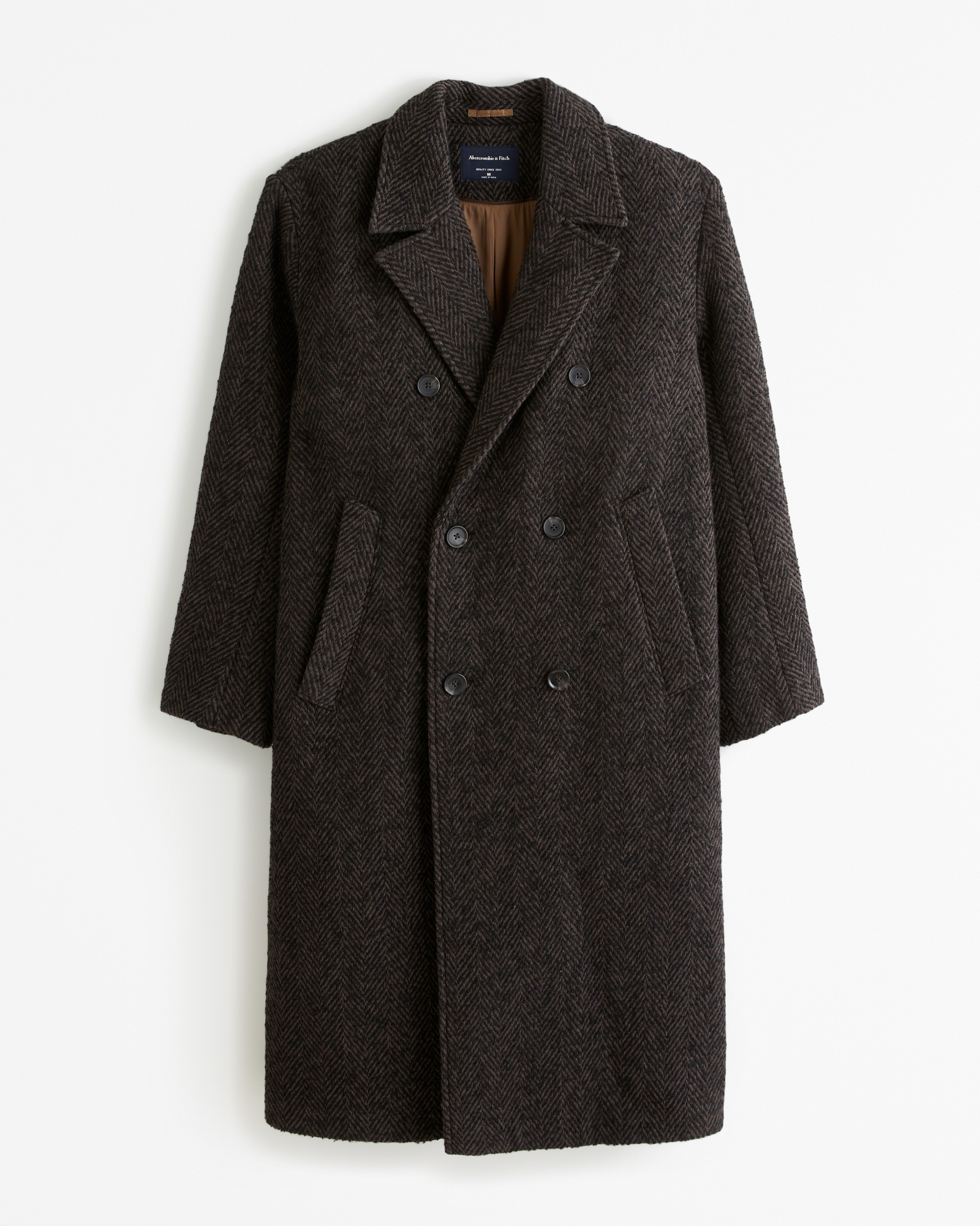 Double-Breasted Wool-Blend Coat