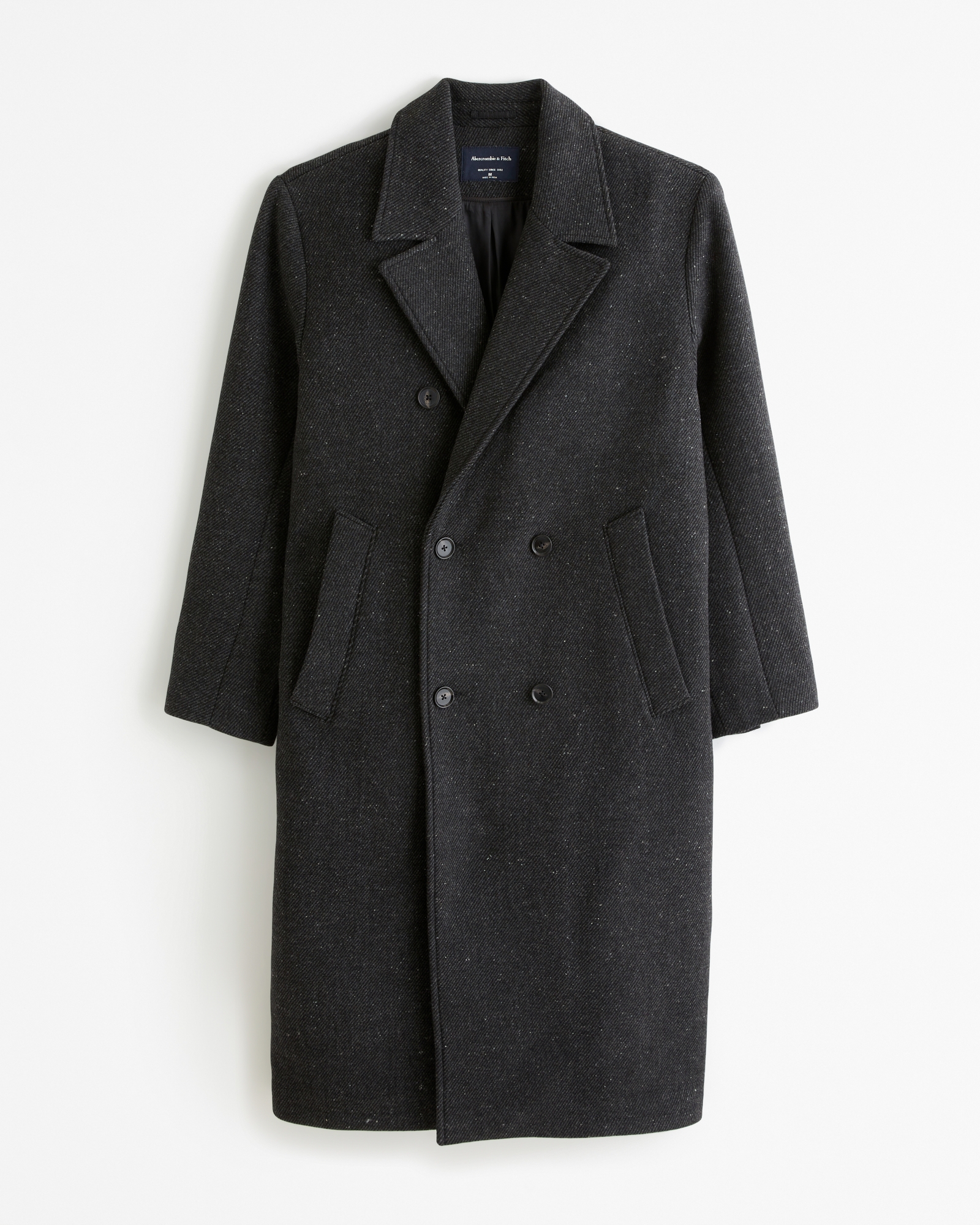 Double-Breasted Wool-Blend Coat