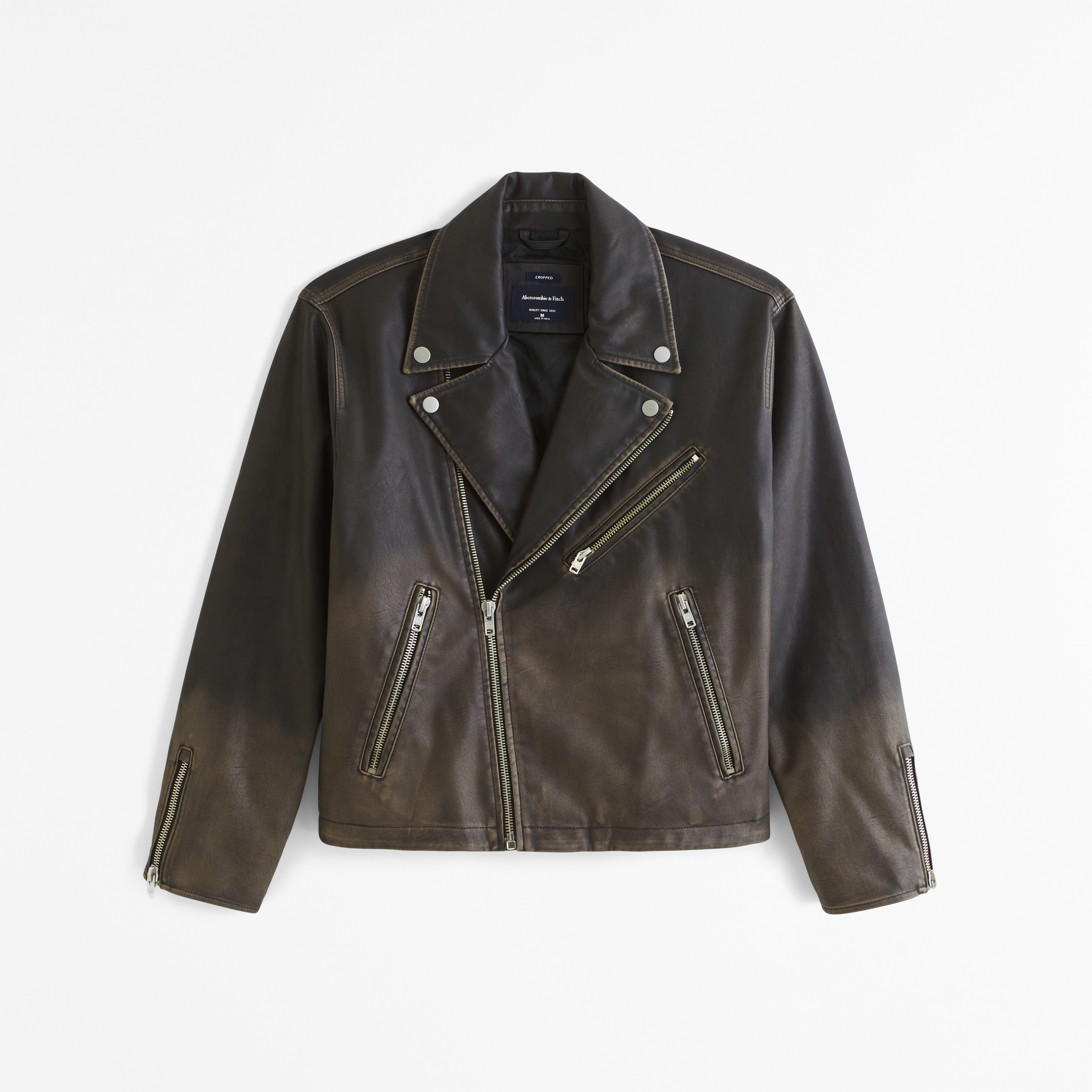 Abercrombie and fitch leather jacket hotsell