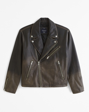 H&m mens leather biker jacket shop
