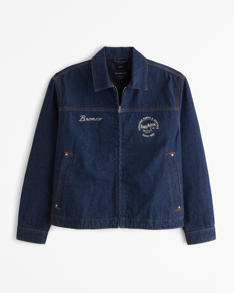 Men's Cropped Zip Workwear Jacket | Men's Clearance | Abercrombie.com