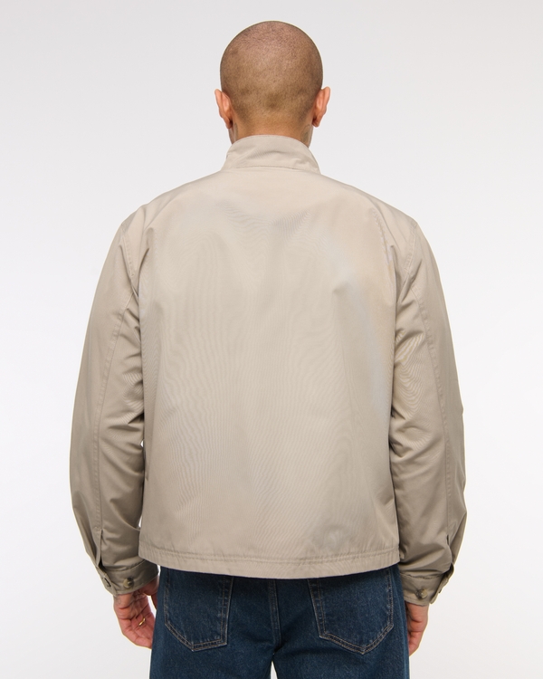 Cropped Mockneck Harrington Jacket