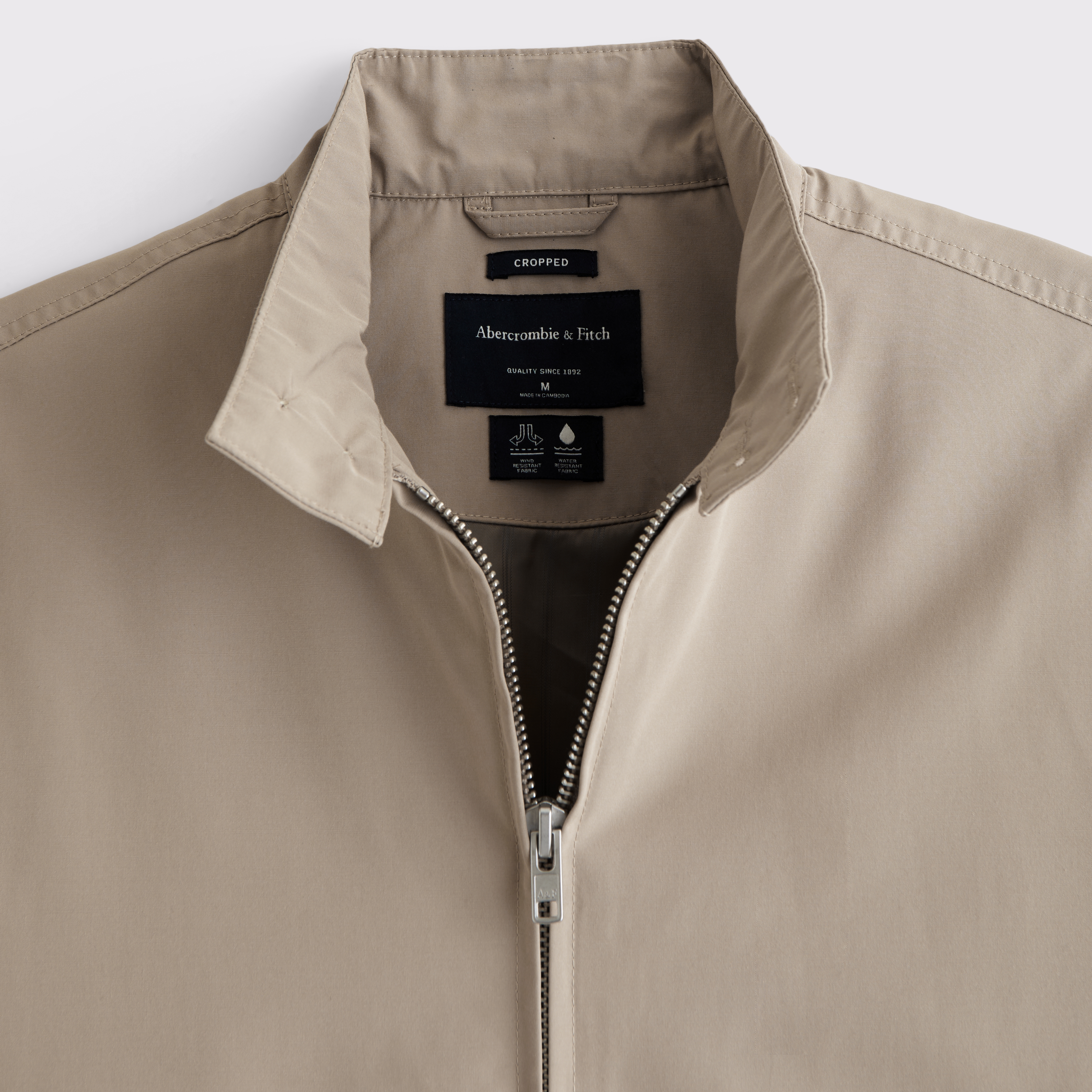 Men's Cropped Mockneck Harrington Jacket | Men's Clearance