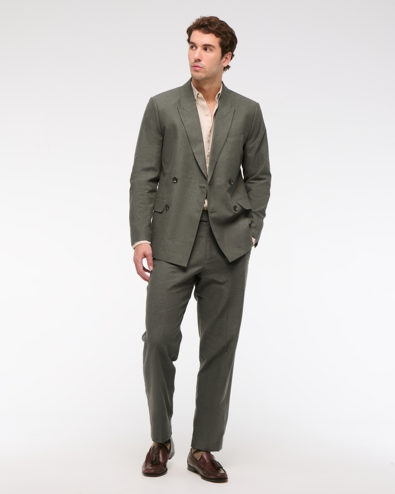 The A&F Collins Tailored Double-Breasted Linen-Blend Blazer