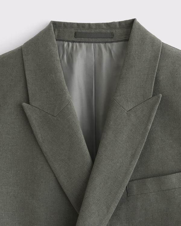The A&F Collins Double-Breasted Linen-Blend Blazer