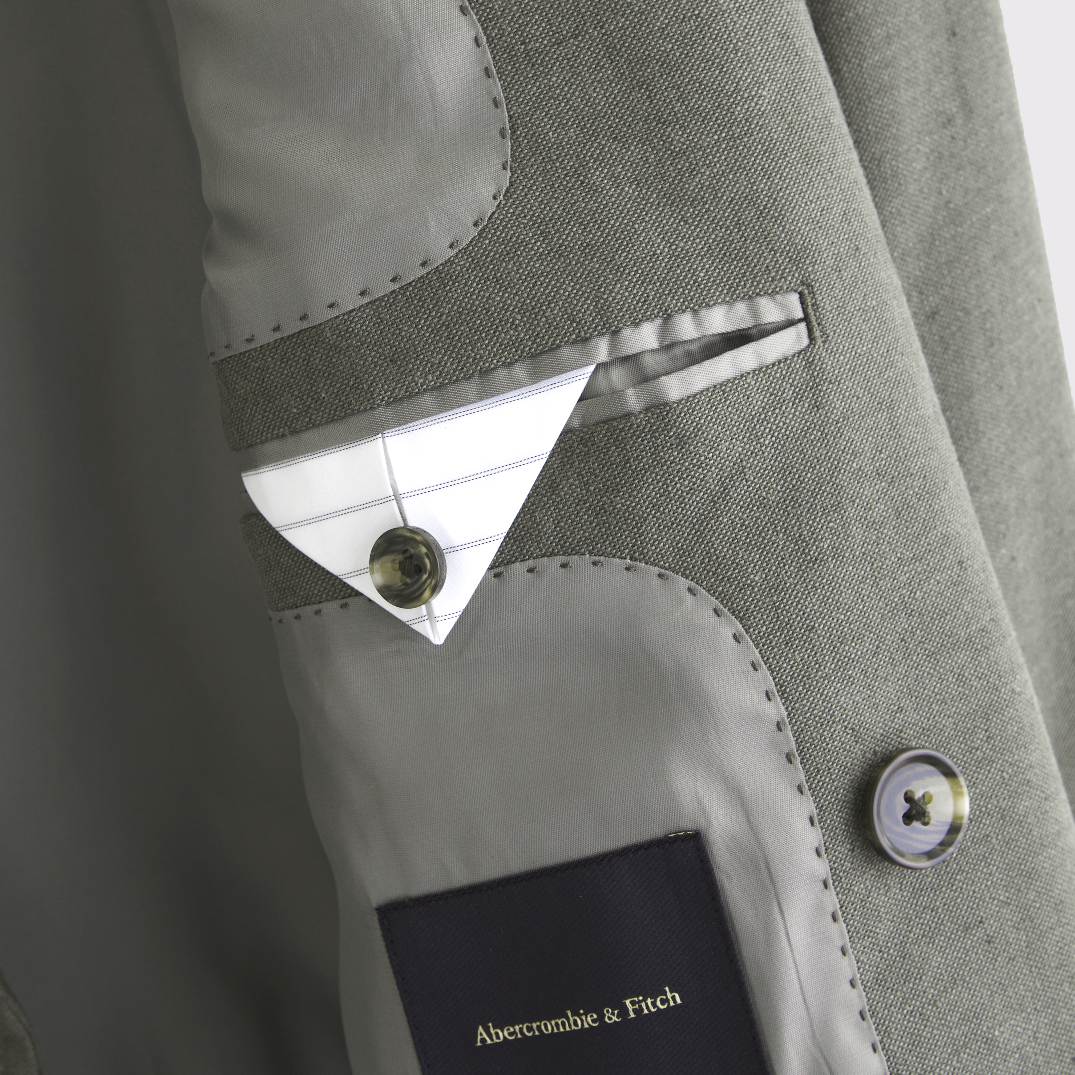 Men's The A&F Collins Double-Breasted Linen-Blend Blazer