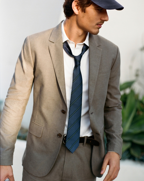 The A&F Collins Tailored Slim Blazer, Gray-brown view 1