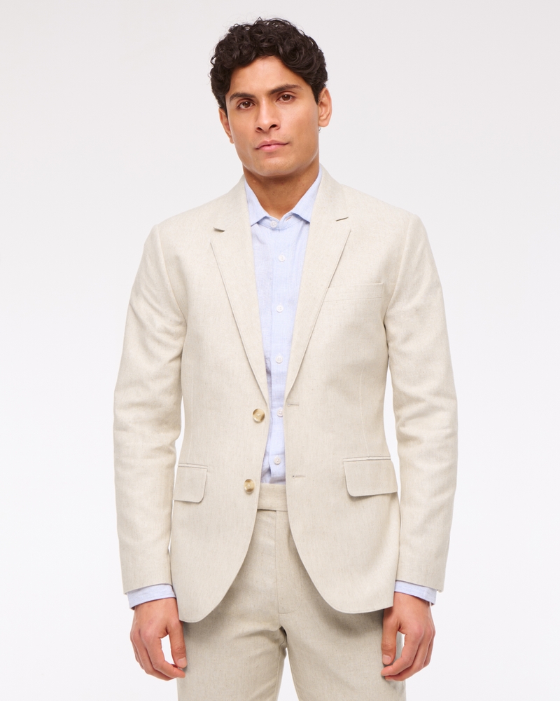 The A&F Collins Tailored Slim Linen-Blend Blazer
