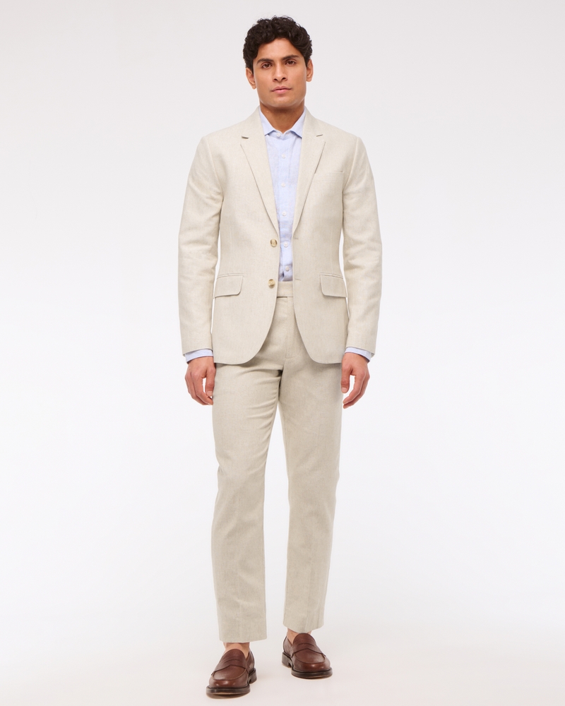 The A&F Collins Slim Linen-Blend Blazer - thumbnail 3