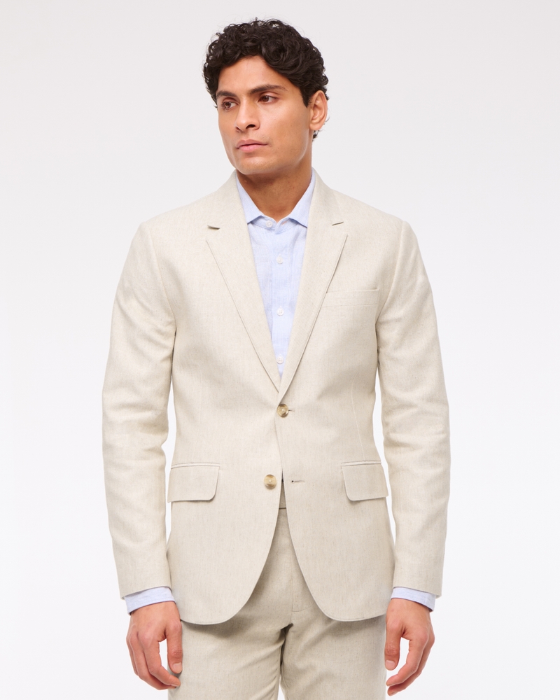 The A&F Collins Slim Linen-Blend Blazer - thumbnail 4