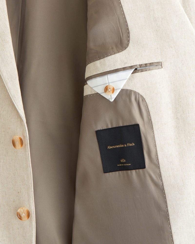 The A&F Collins Tailored Slim Linen-Blend Blazer