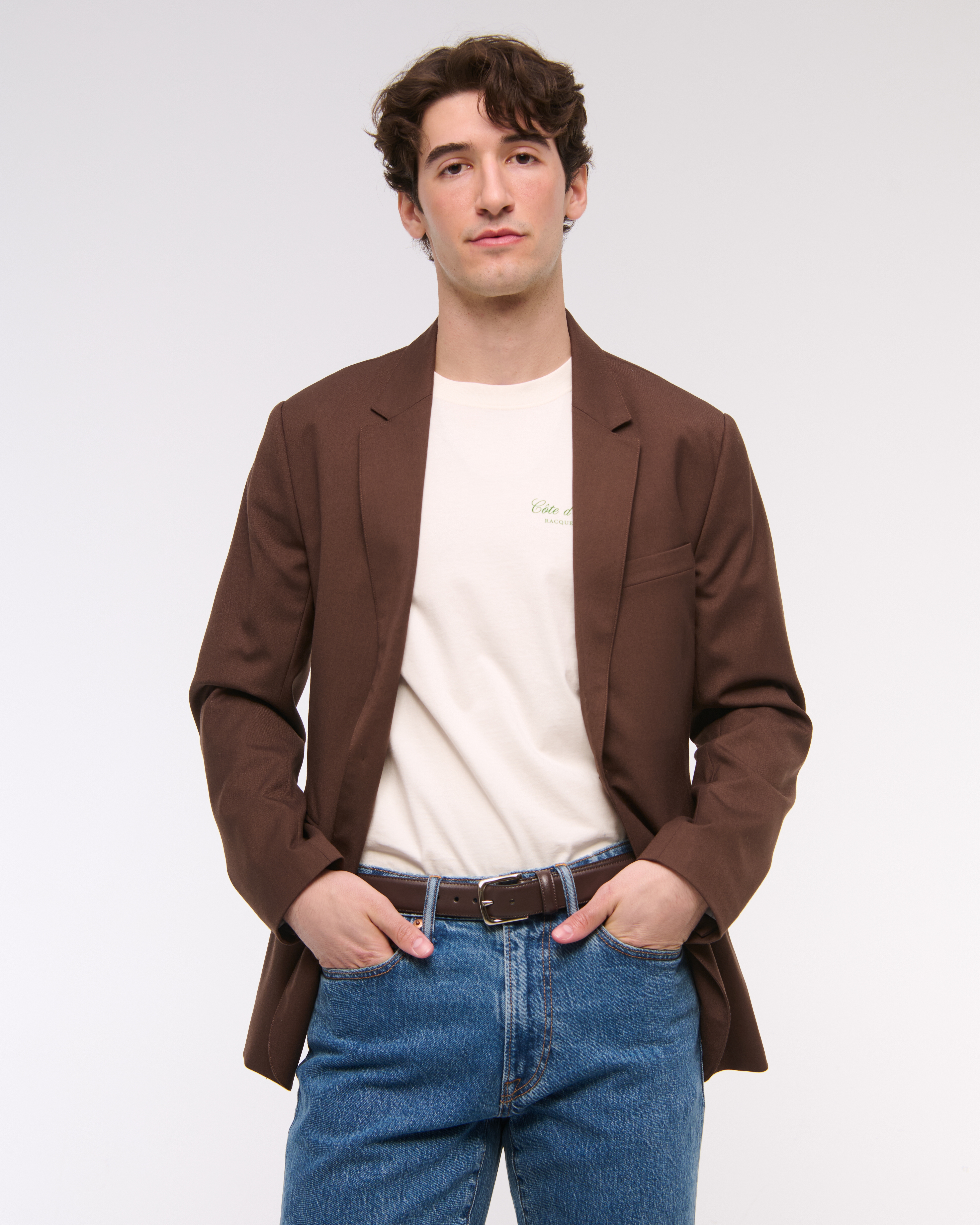 Abercrombie & Fitch The A&f Collins Slim Blazer In Brown