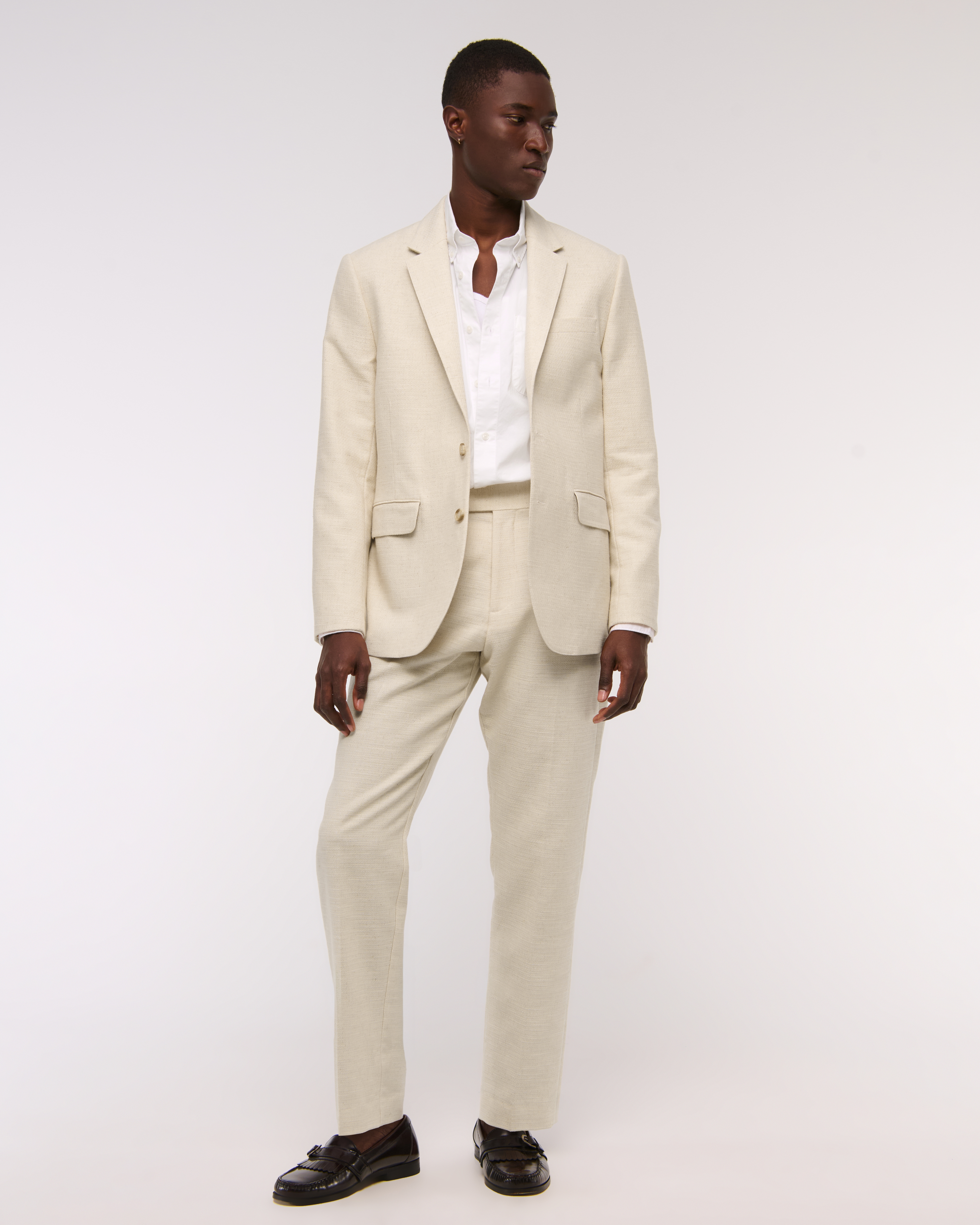 Мужские пиджаки Abercrombie & Fitch The A&F Collins Classic Cotton-Texture Blazer — фото 3