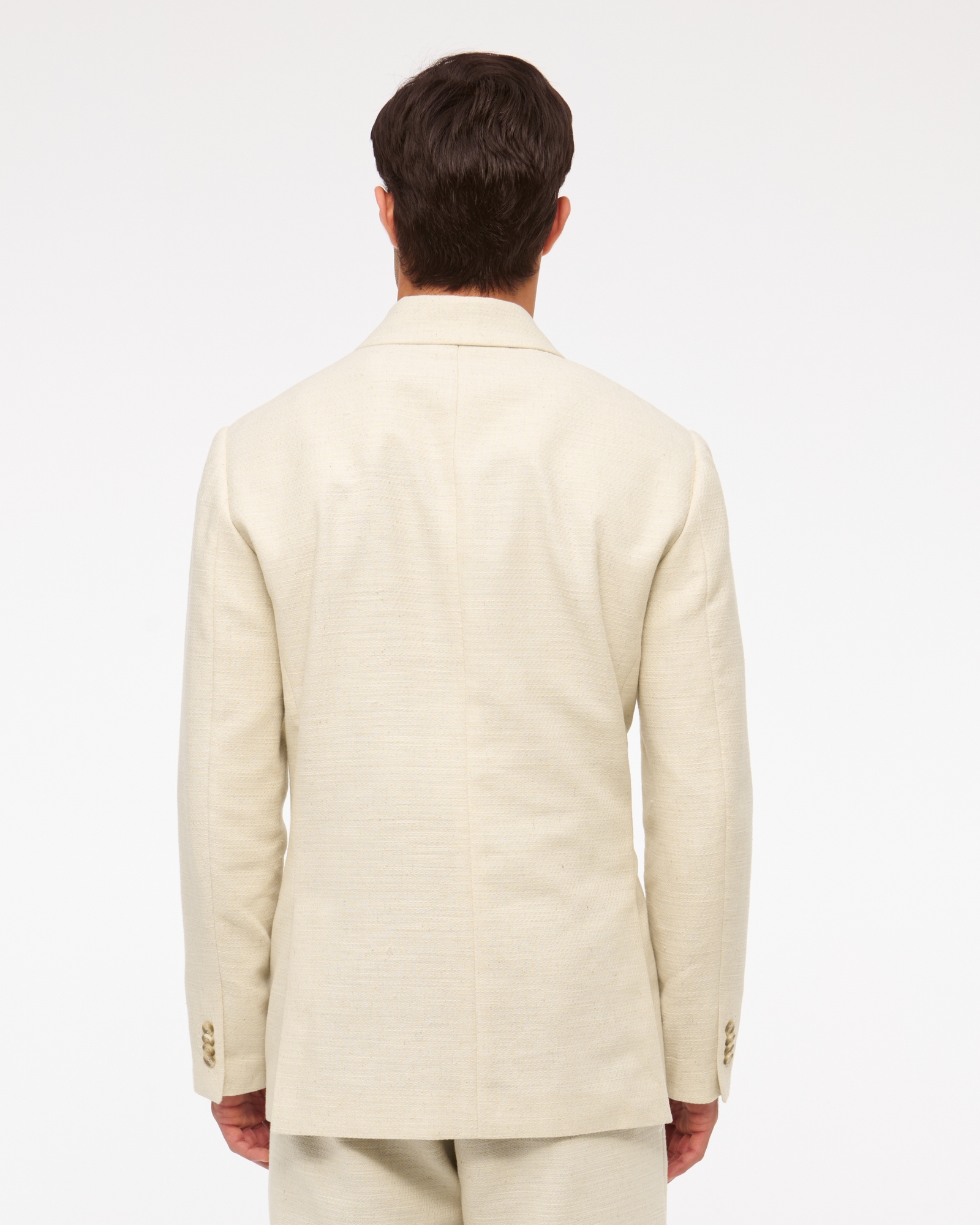 The A&F Collins Double-Breasted Linen-Blend Blazer