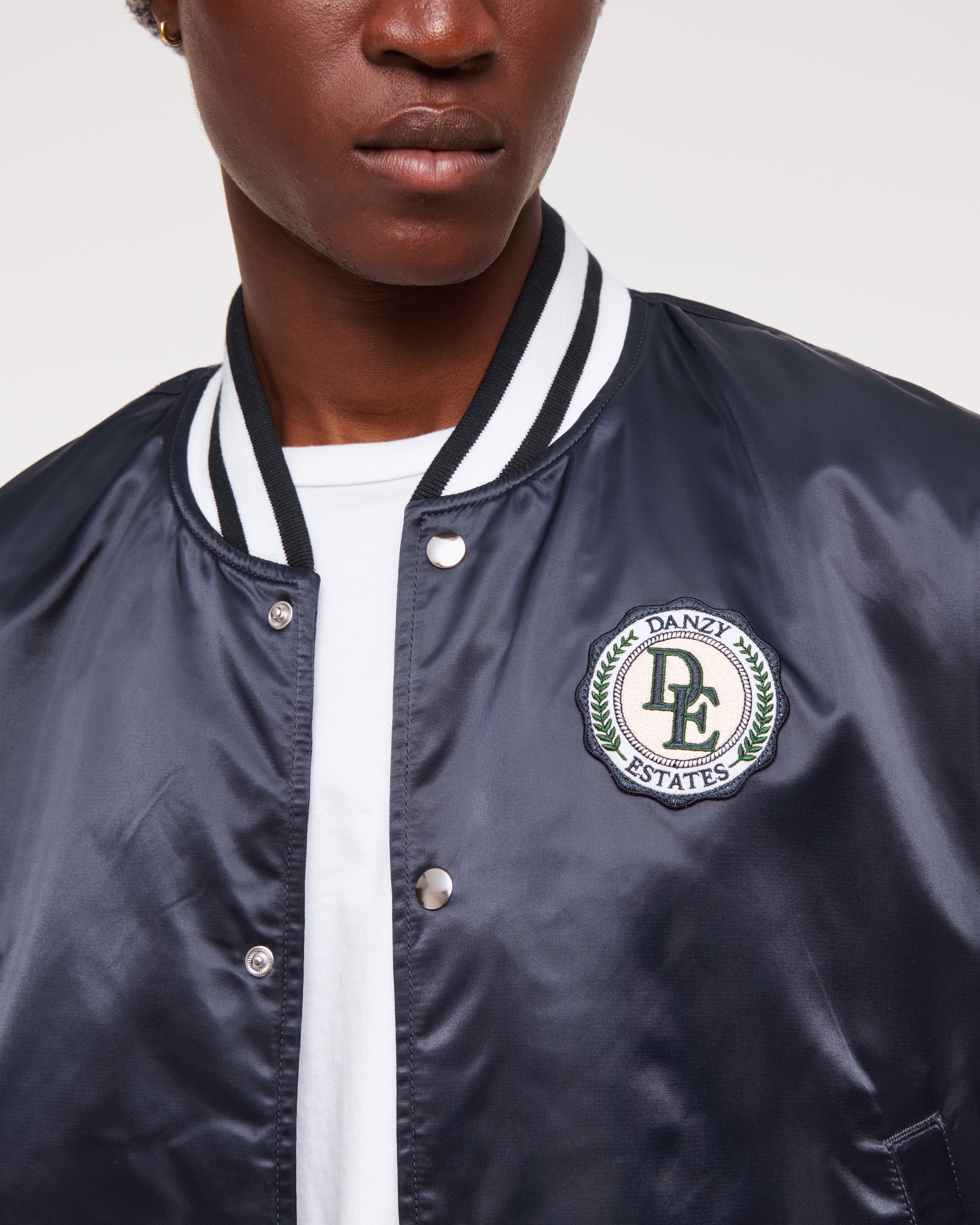 2022 セオリー ブルゾン LZIP BOMBER CRUSHED SATIN Amazon.com: Women Satin bomber Jacket, round rib collar Zip