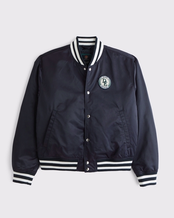 Vol. 28 Danzy Satin Varsity Bomber from Abercrombie & Fitch - $54.97