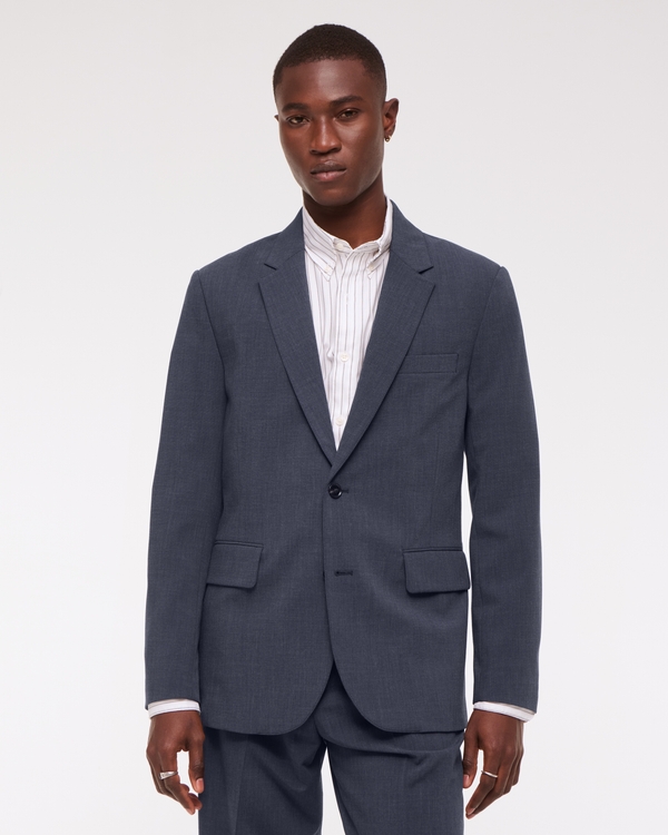 The A&F Collins Classic Blazer, Navy Texture view 2