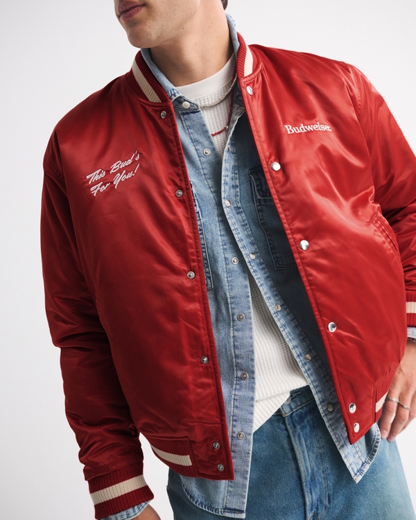Budweiser Varsity Bomber Jacket