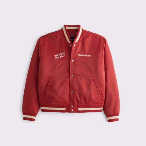 Мужские куртки Abercrombie & Fitch Budweiser Varsity Bomber Jacket