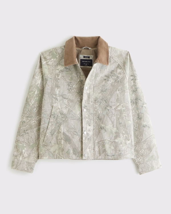 Lightweight Barn Jacket, Olive Camo view 1
