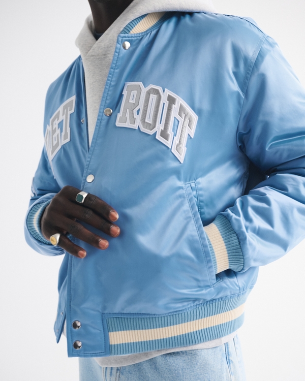 Men's Detroit Lions Varsity Bomber Jacket | Men's Clearance