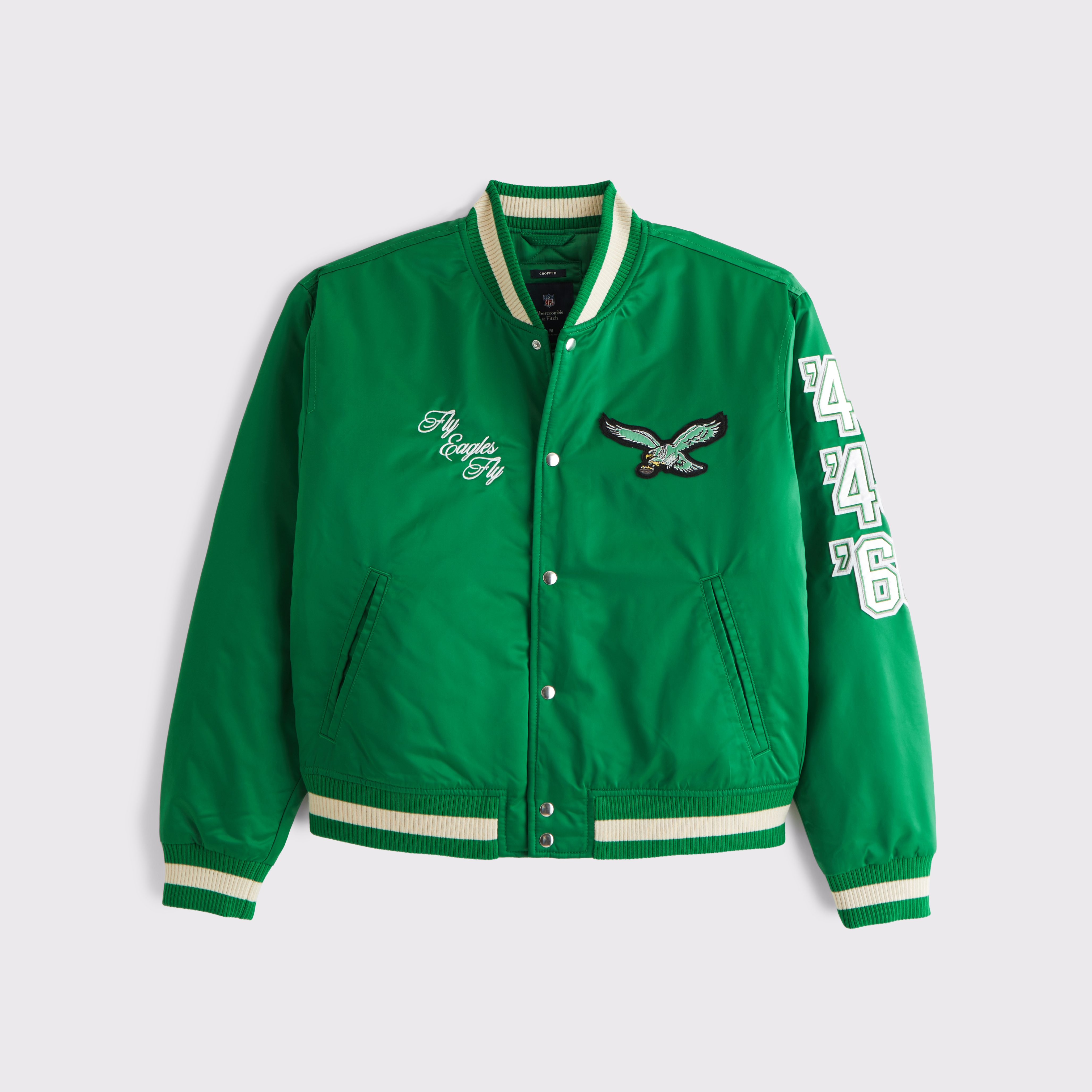 アバクロ フィラデルフィア・イーグルス ボンバージャケット Men's Philadelphia Eagles Varsity Bomber Jacket | Men's
