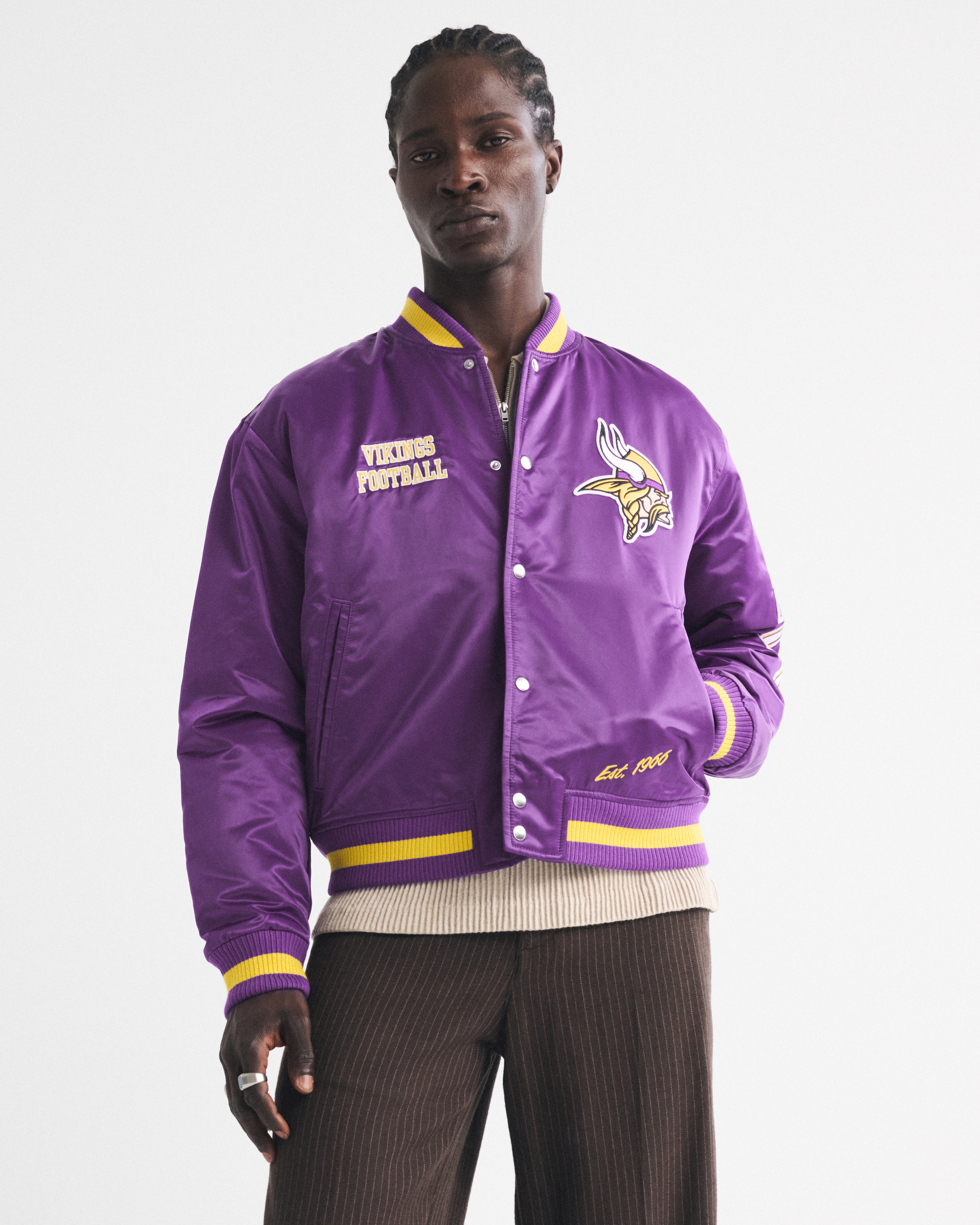 champion × Minnesota Vikings アウター white-minnesota-vikings-logo-