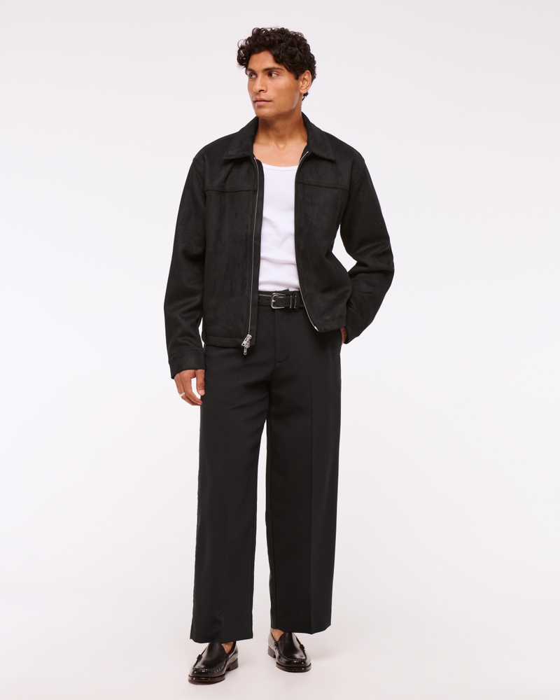 Lightweight Vegan Suede Easy Zip Jacket