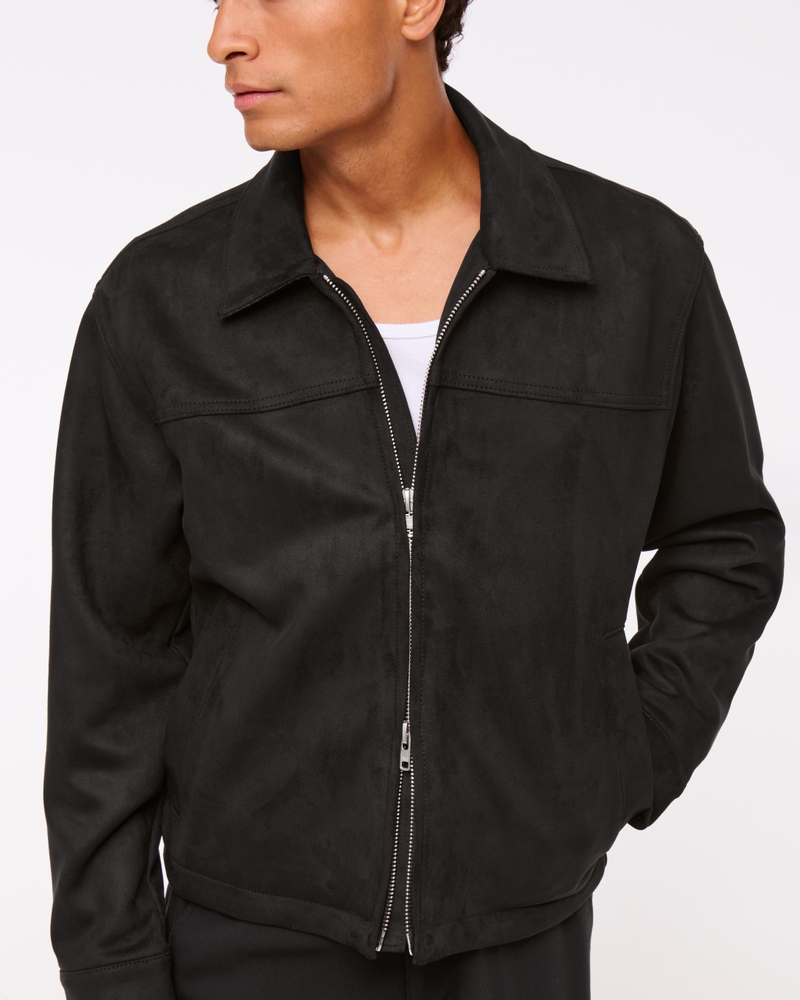 Lightweight Vegan Suede Easy Zip Jacket