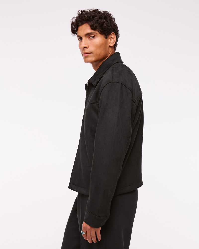 Lightweight Vegan Suede Easy Zip Jacket