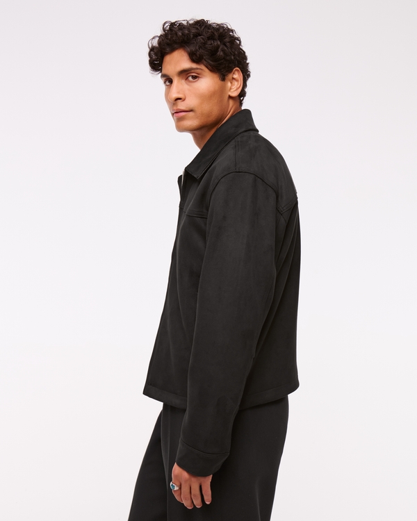 Lightweight Vegan Suede Easy Zip Jacket