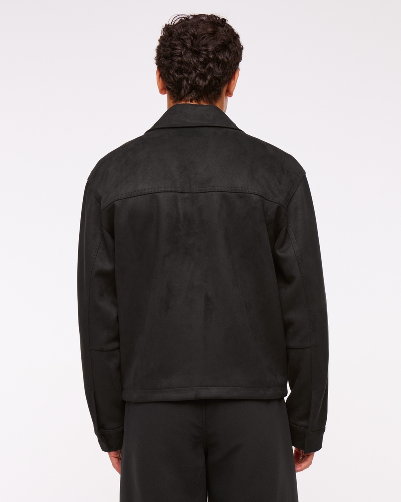 Lightweight Vegan Suede Easy Zip Jacket