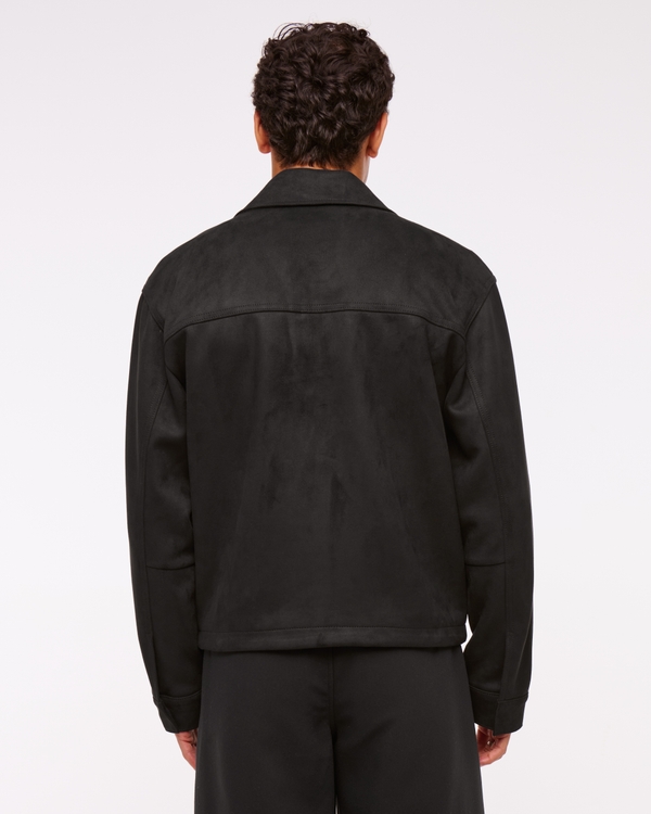 Lightweight Vegan Suede Easy Zip Jacket