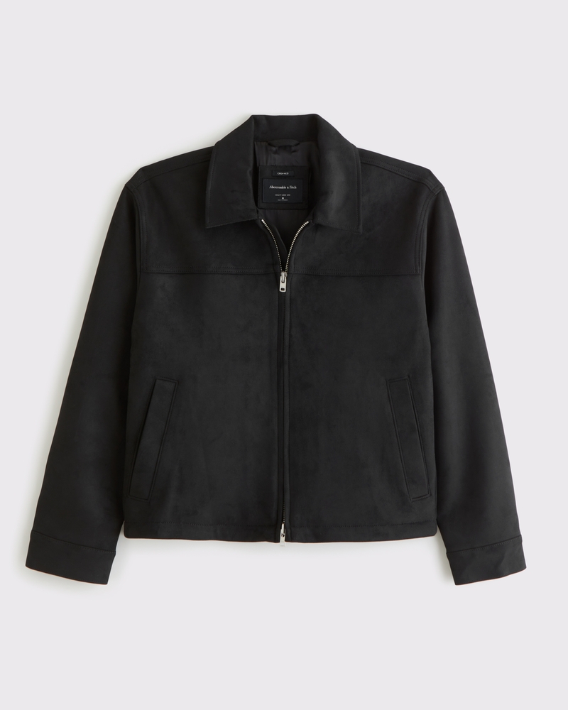 Men's Lightweight Vegan Suede Easy Zip Jacket | Men's Coats