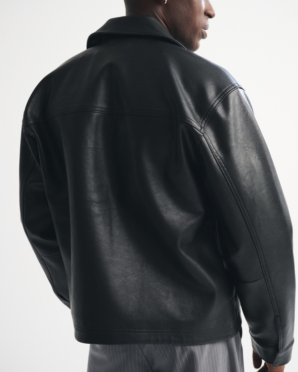Vegan Leather Zip Jacket