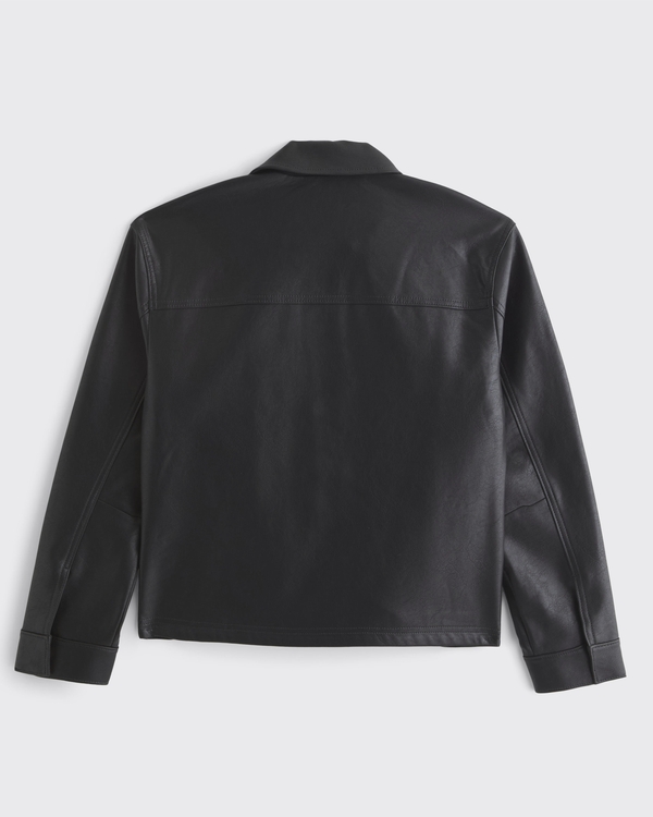 Vegan Leather Zip Jacket