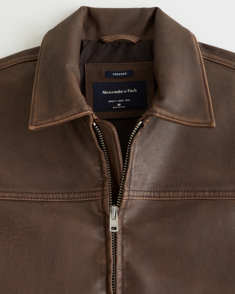 Vegan Leather Easy Zip Jacket