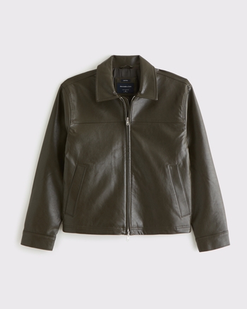 Easy Vegan Leather Zip Jacket