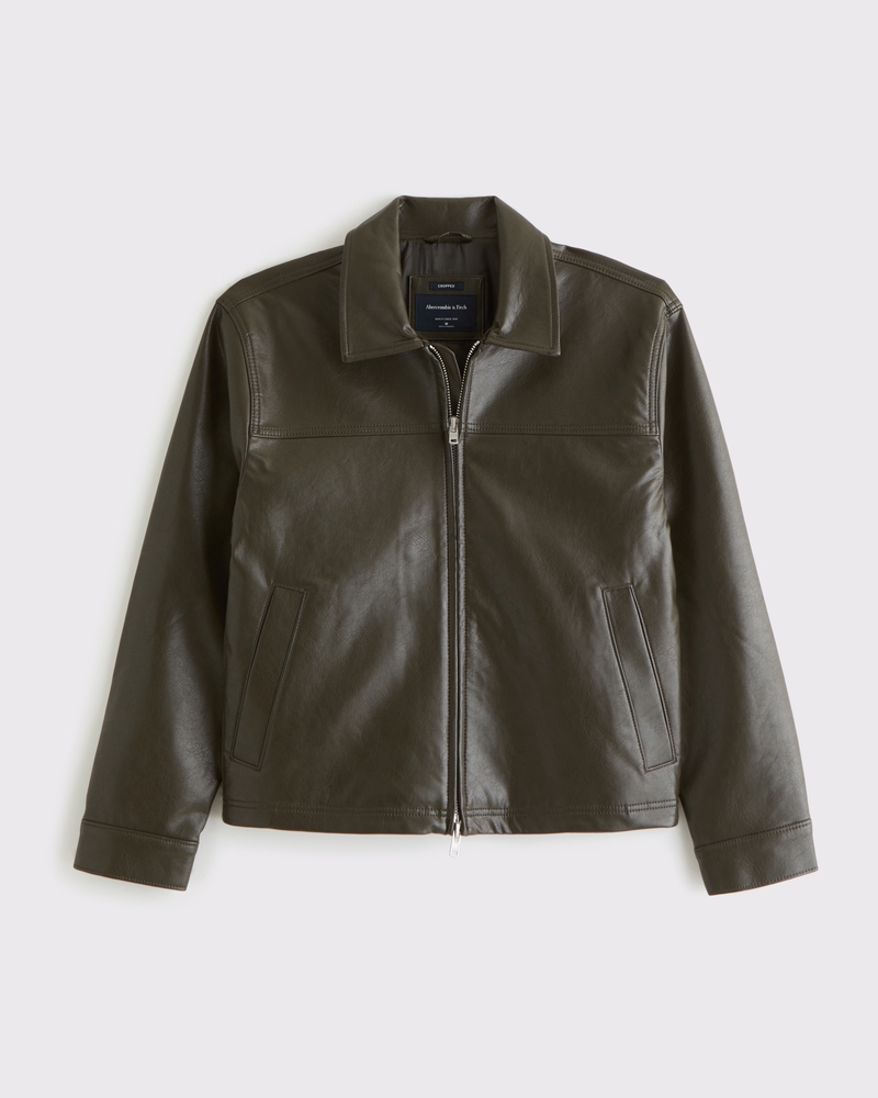 Men's Easy Lightweight Vegan Suede Zip Jacket | Men's Clearance