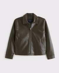 Easy Vegan Leather Zip Jacket