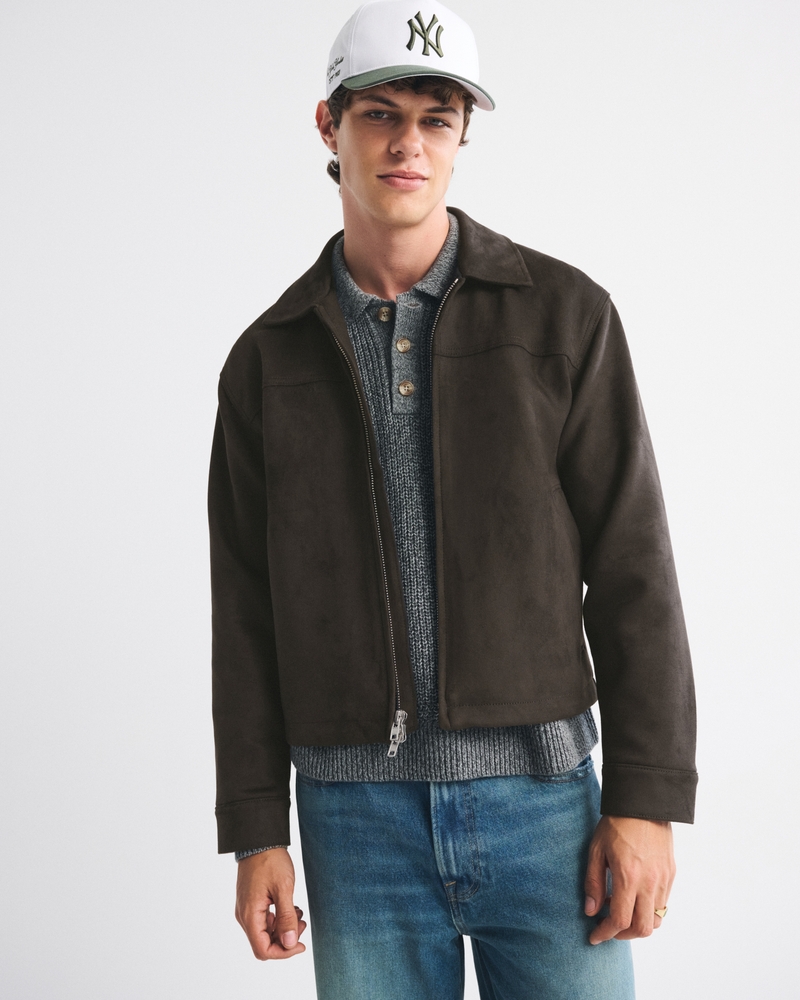 Lightweight Vegan Suede Easy Zip Jacket