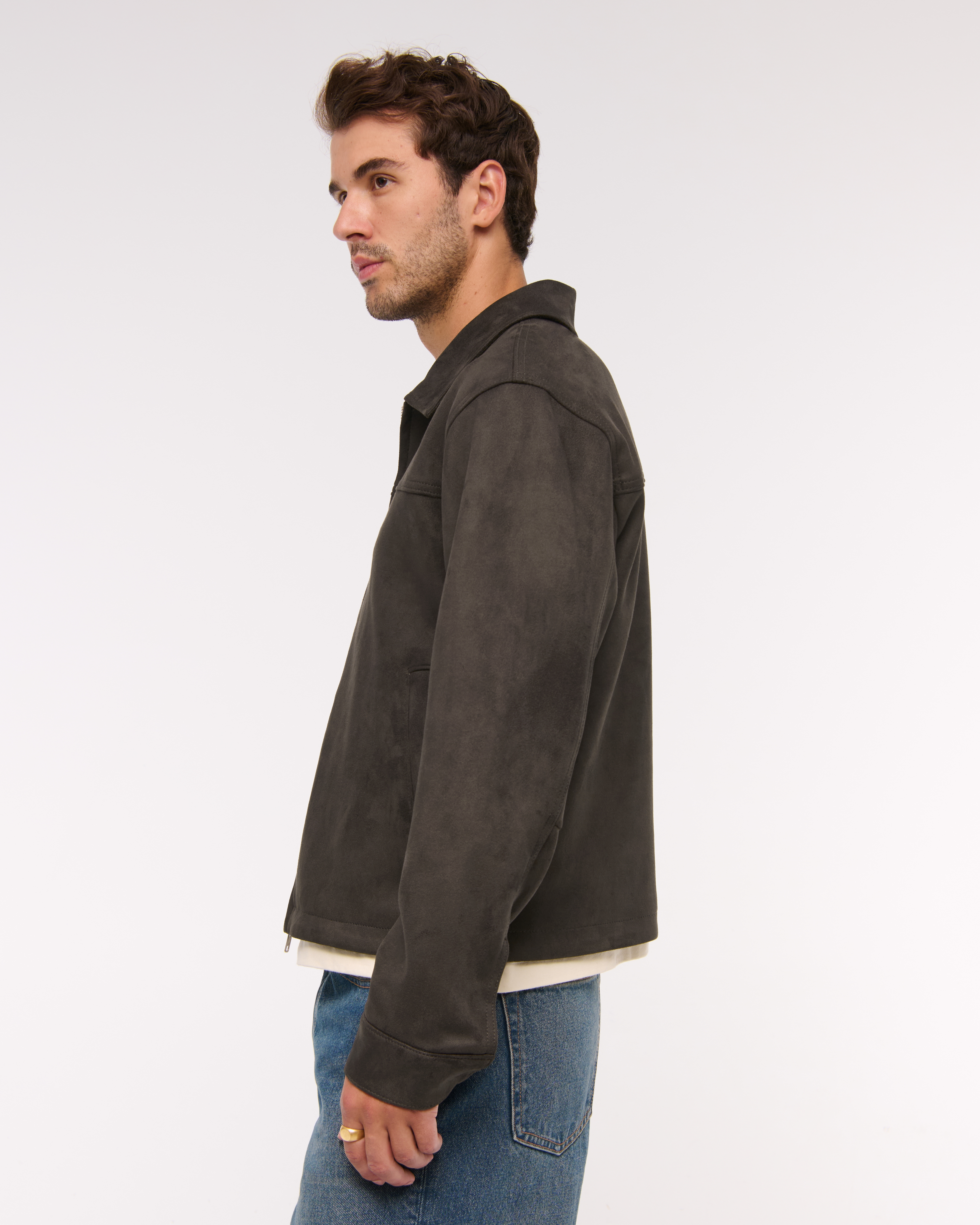 aere eco suede half coat ブラック Untitled P Coat Peacoat Angora Wool 1 Black Used